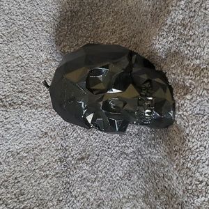 Black Geometric Skull Candle